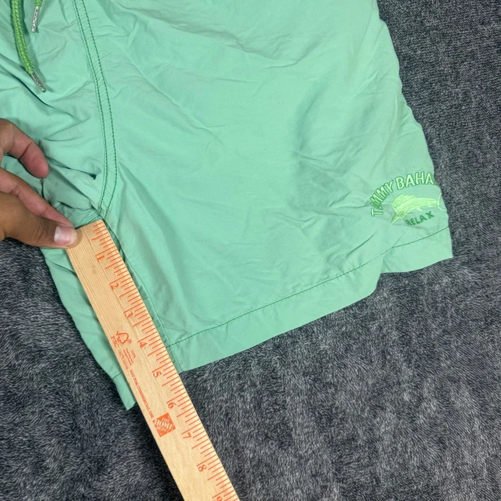Tommy Bahama Relax Swim Trunks Men's Large Green Mesh Lined Cargo Board Shorts